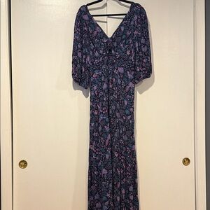Floral V-Neck Maxi Dress